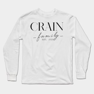 Crain Family EST. 2020, Surname, Crain Long Sleeve T-Shirt